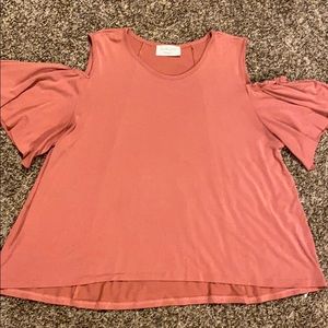 open shoulder blouse